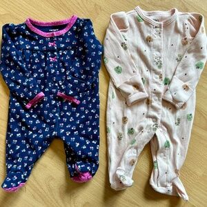 Carter’s Newborn Girl Button Up Sleepers
